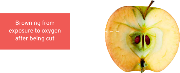 an oxidized apple